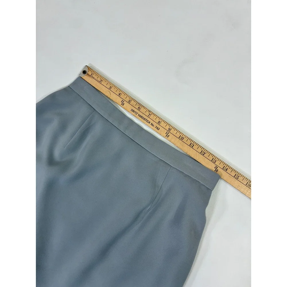 Vintage GMI Gray Pencil Midi Skirt Women Size 10 Waist Lightweight Office